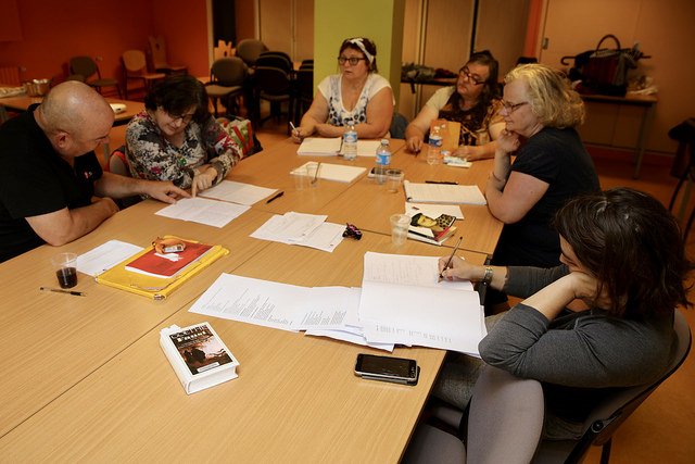 Atelier d'écriture au TAD Seine Aval. Photo : Nicolas Duprey/CD78