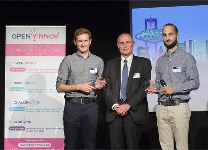 Les deux lauréats yvelinois du concours Challenge Pazris Saclay CES Las Vegas