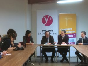 Pierre Bédier et Laurent Brosse lors du point presse du 15 février © CD78 / C. Morteveille