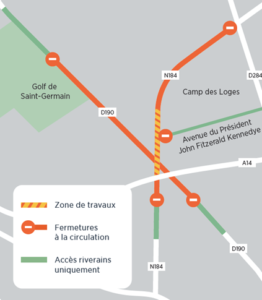 Travaux : fermeture de nuit RD190 et RN184 à Saint-Germain-en-Laye