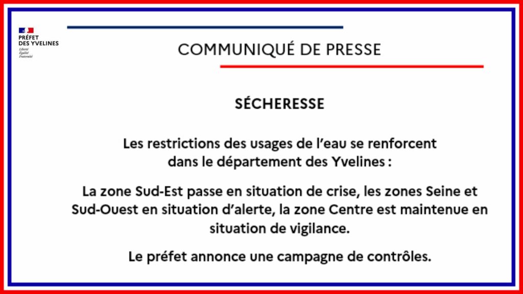 Canicule 2022 : les Yvelines en vigilance orange