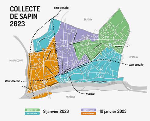 Collecte sapins 2023 à Conflans-Sainte-Honorine