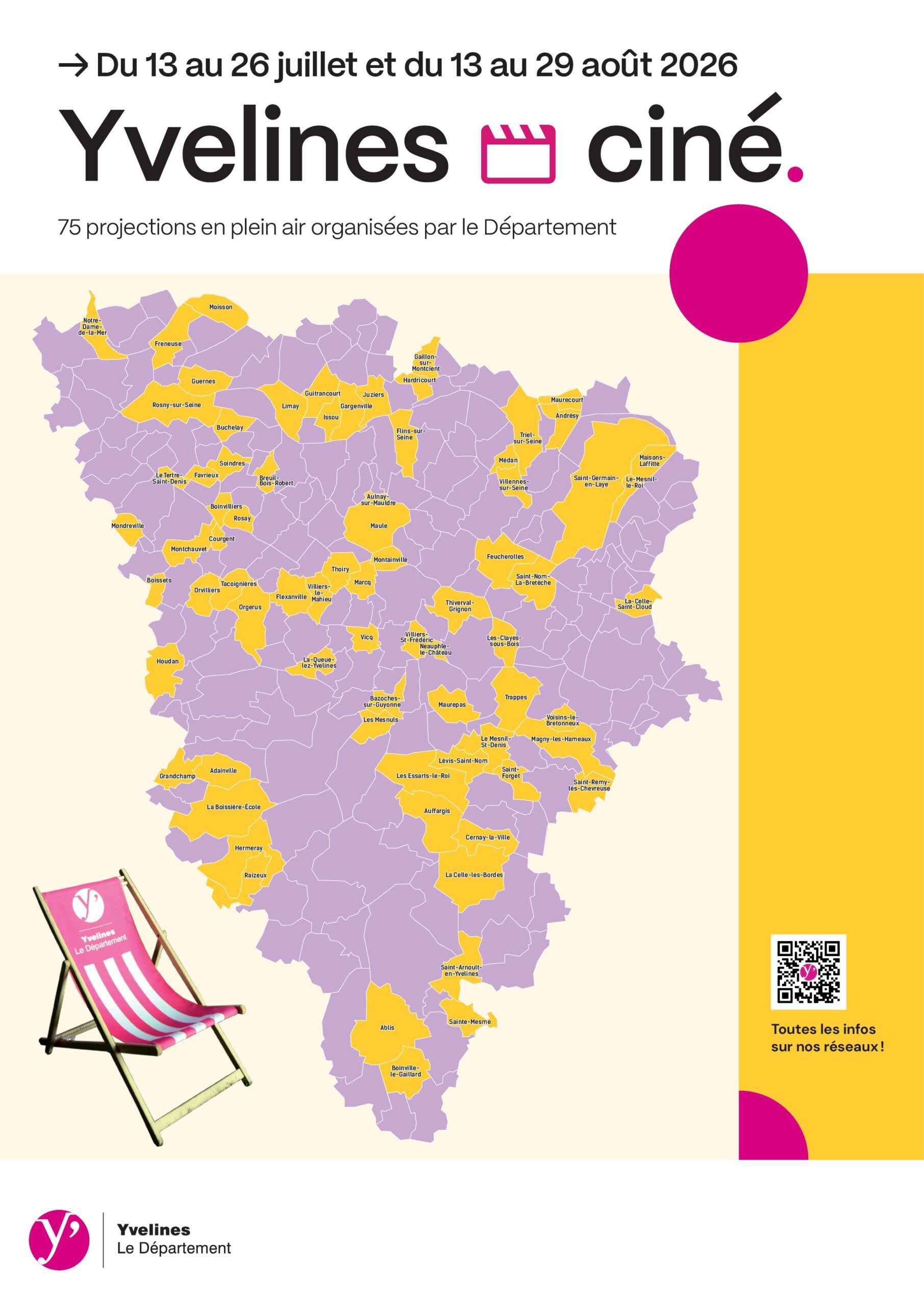 Yvelines Ciné, du 13 au 26 juillet et du 13 au 29 août. ©CD78