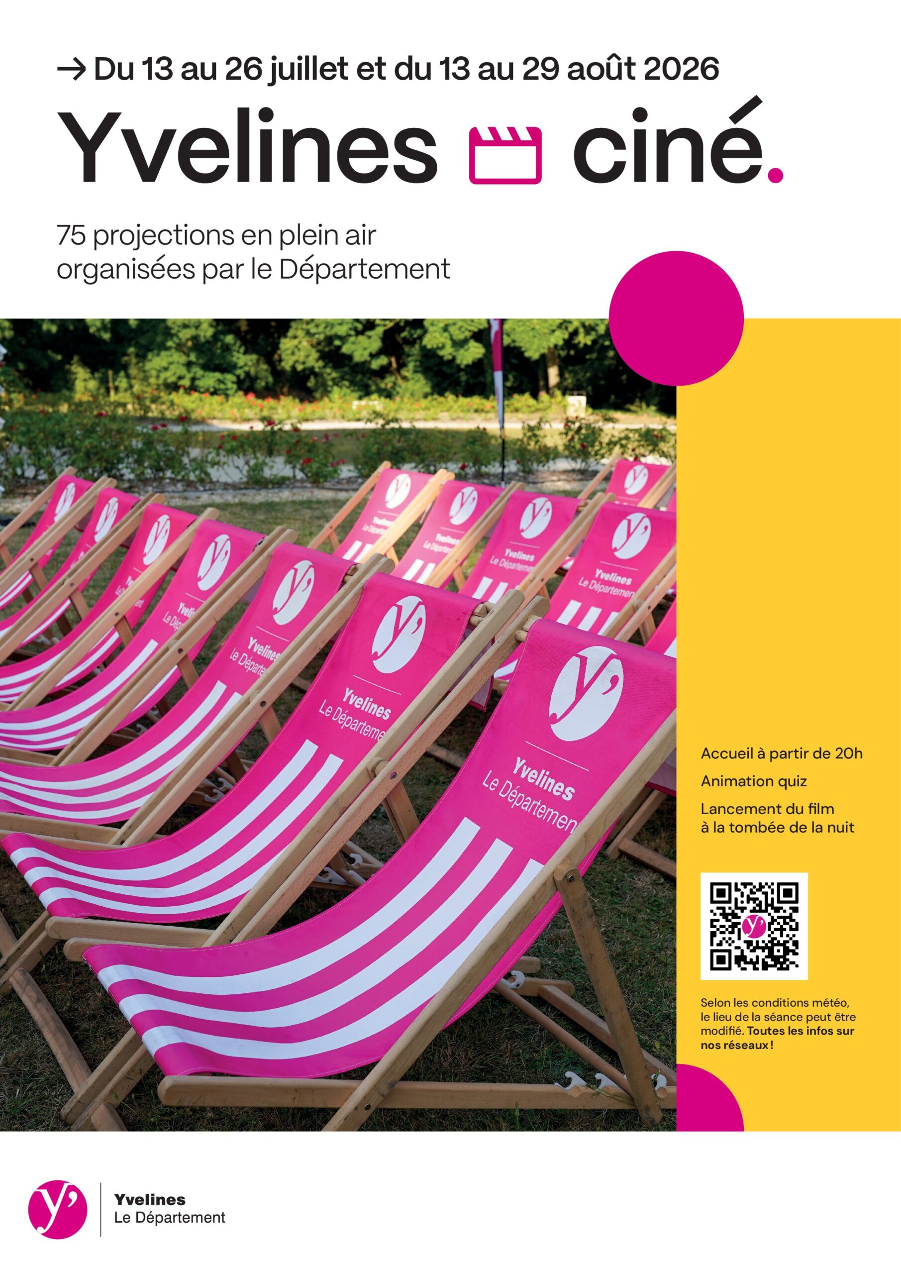 Yvelines Ciné, du 13 au 26 juillet et du 13 au 29 août. ©CD78
