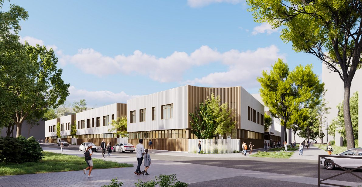 Les enfants évolueront dans un espace pensé pour leur bien-être. Des matériaux biosourcés et un toit végétalisé seront notamment réalisés. ©CD78