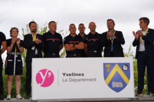 Les pompiers des Yvelines ont été salués par le public. ©CD78