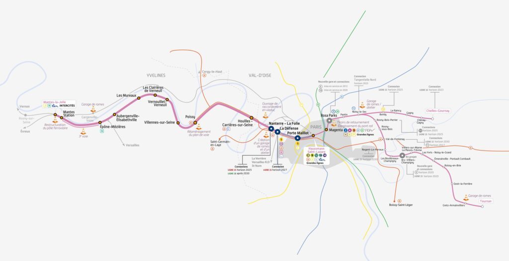 Tracé du RER Eole. © SNCF Réseau